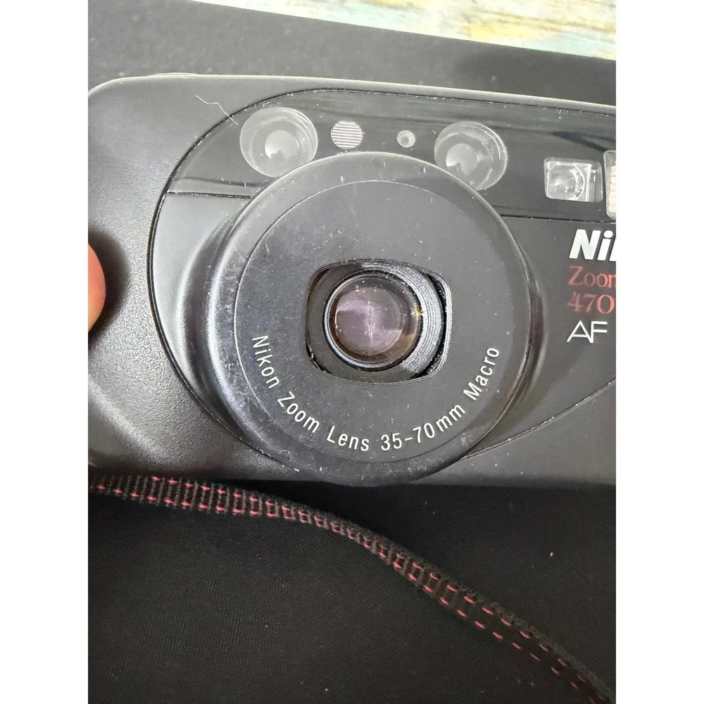 Nikon Zoom Touch‎ 470 AF 35mm Film Camera Black Excellent 35-70mm Macro Lens